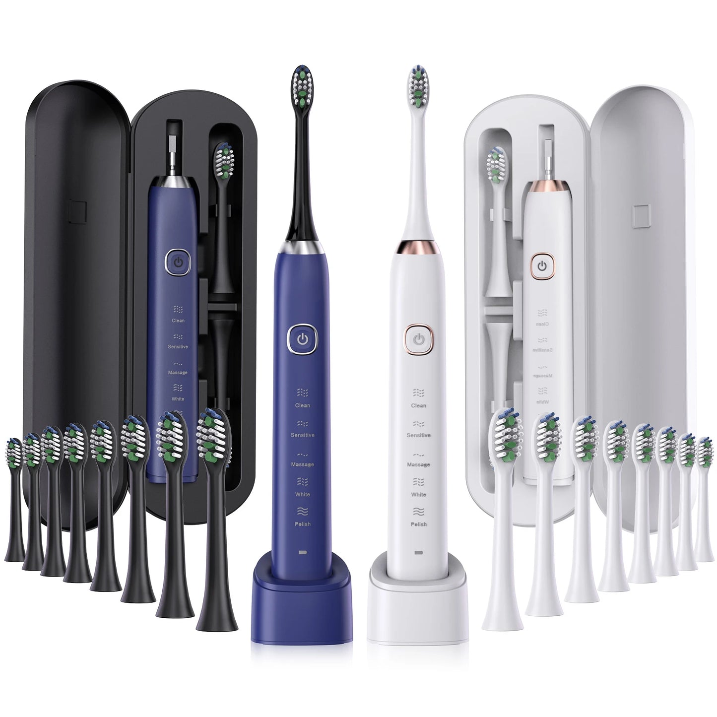 Smart Sonic Electric Toothbrush Ultrasound IPX7 Rechargeable Tooth Brush 5 Mode Smart Time Whitener Teethbrush S100