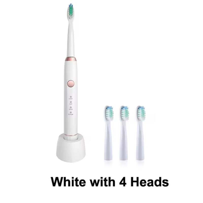 Smart Sonic Electric Toothbrush Ultrasound IPX7 Rechargeable Tooth Brush 5 Mode Smart Time Whitener Teethbrush S100
