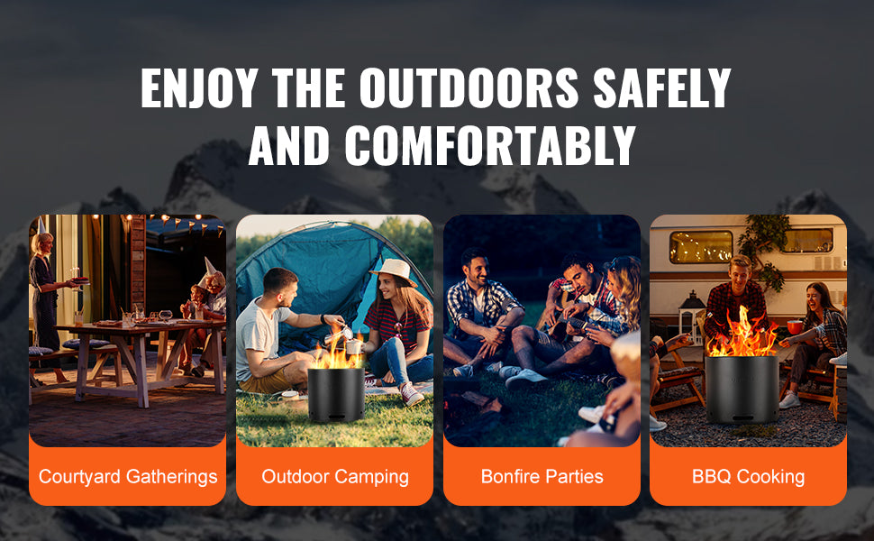 Portable Smokeless Wood-Burning Fire Pit