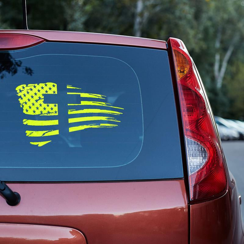 US Flag with Cross- Vinyl Decal