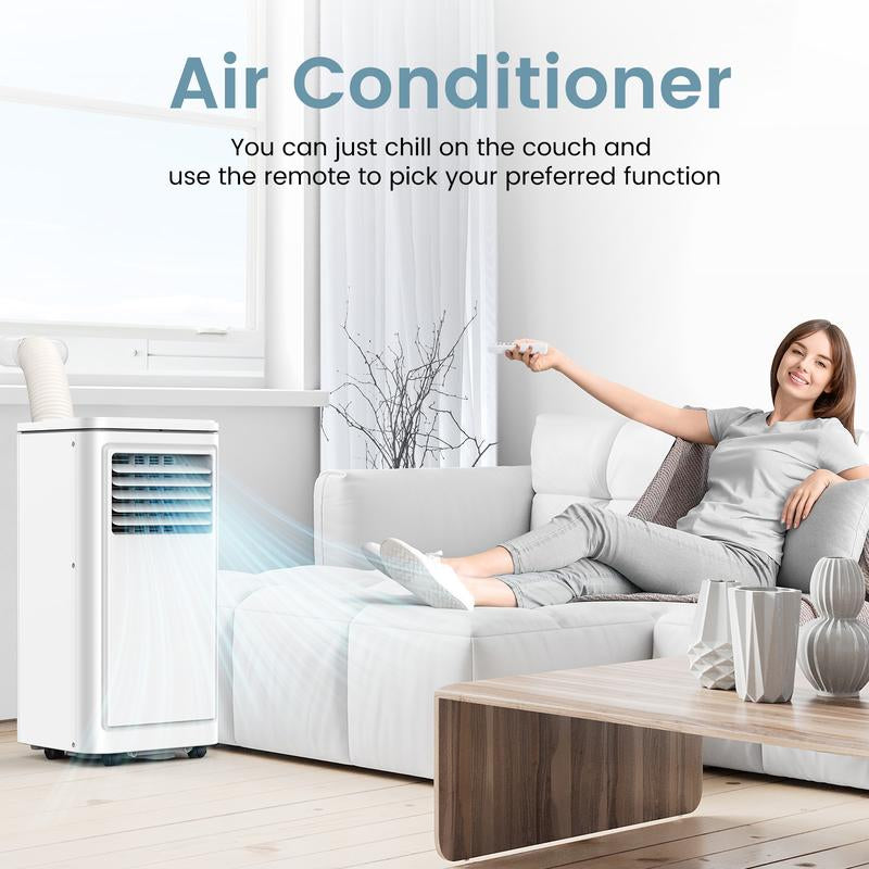 8000BTU--14000 BTU Portable Air Conditioners, Cools up to 300 Sq.Ft--700 Sq.Ft, Portable AC Built-In Cool, Dehumidifier, Fan Modes with Remote/Window Kits, White