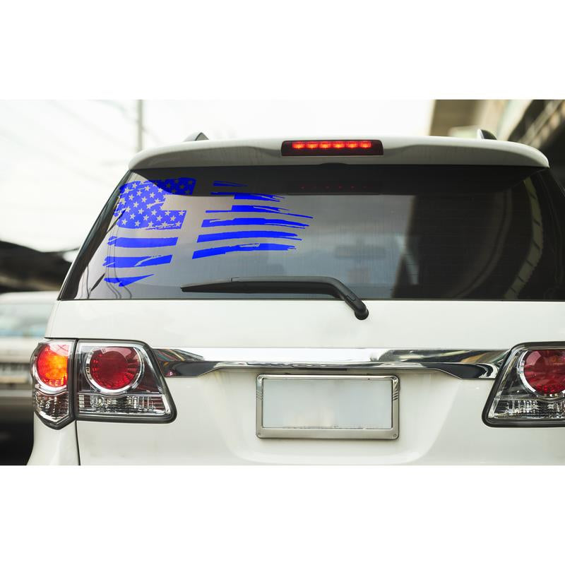 US Flag with Cross- Vinyl Decal