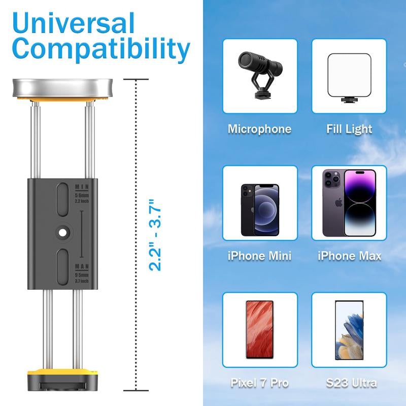 Portable Selfie Stick Tripod, 63" with Remote & Iphone Stand for Video Recording, Travel-Friendly Tripod for Iphone, Cell Phone Tripod Compatible with Iphone 15/14/13 Pro Max/Android