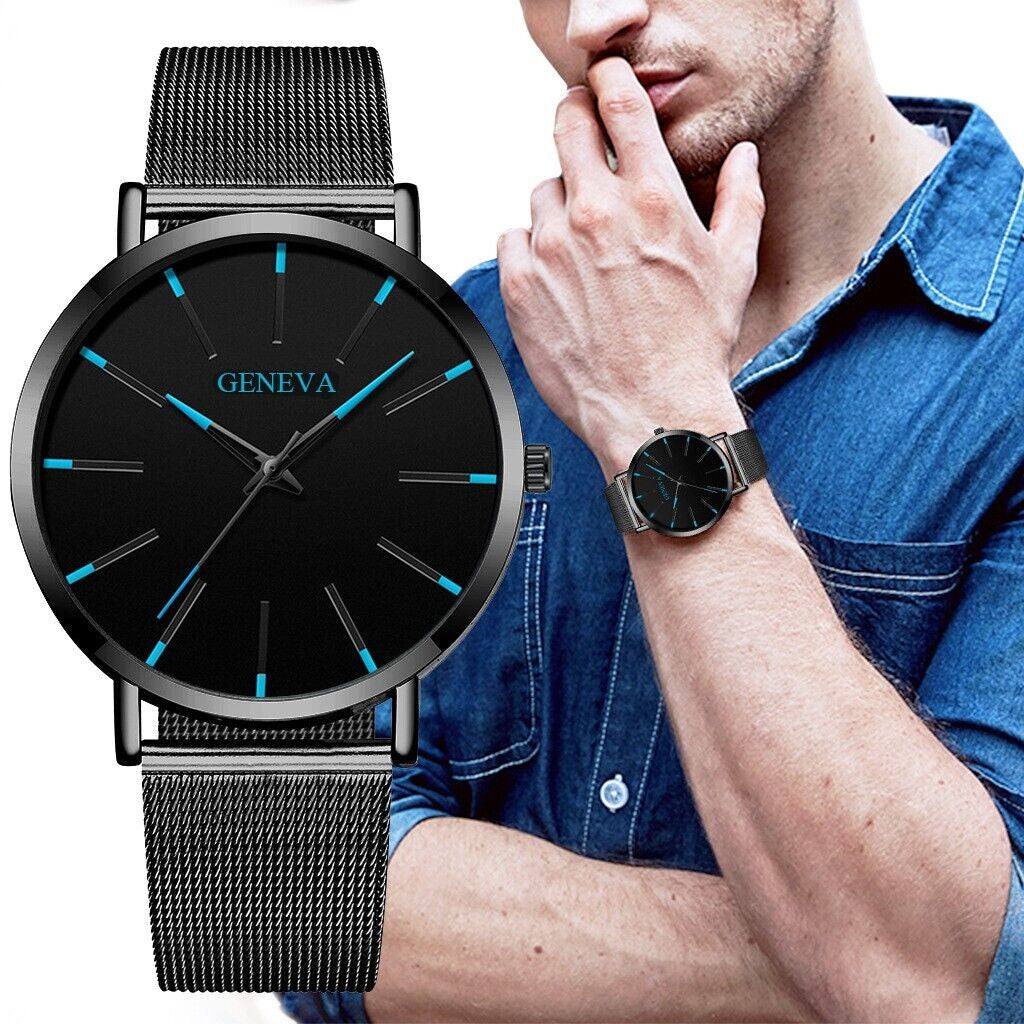 Waterproof Men'S Watch Stainless Steel Quartz Luminous Classic Watches Business