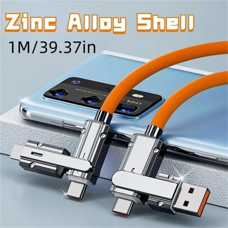 120W 4 in 1 Multi-Function Mobile Phone Data Cable, PD Fast Charging Cable Charger, Phone Accessories for Huawei Xiaomi Iphone, Valentine'S Day Gift