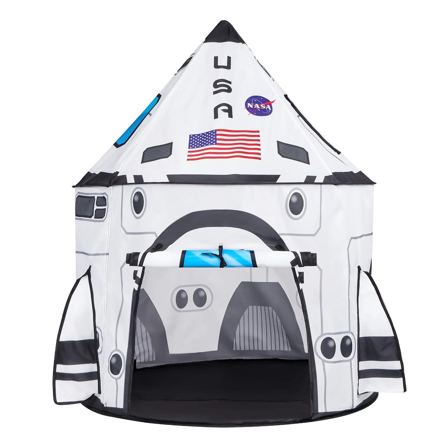 Rocket Ship Play Tent Pop up Play Tent Kids Indoor Outdoor Spaceship Playhouse Tent Set