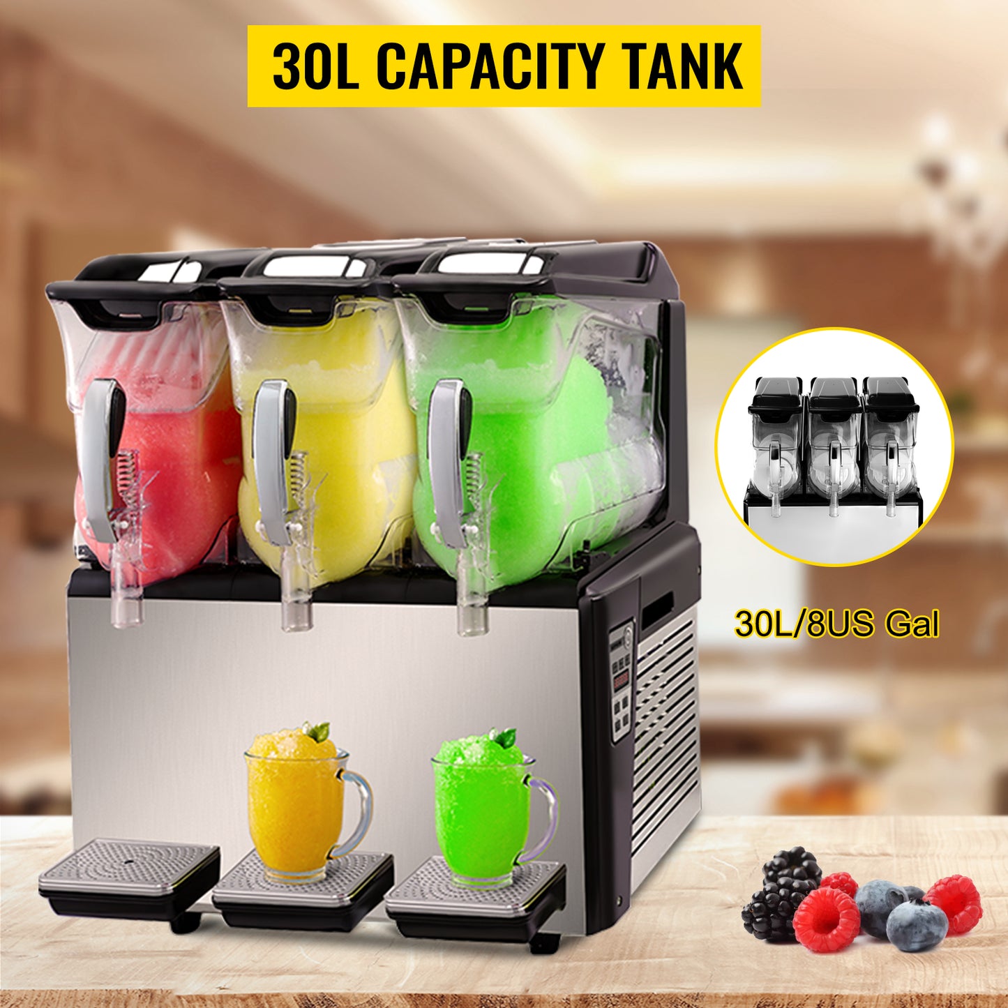 Triple 8-Gallon Frozen Beverage Machine