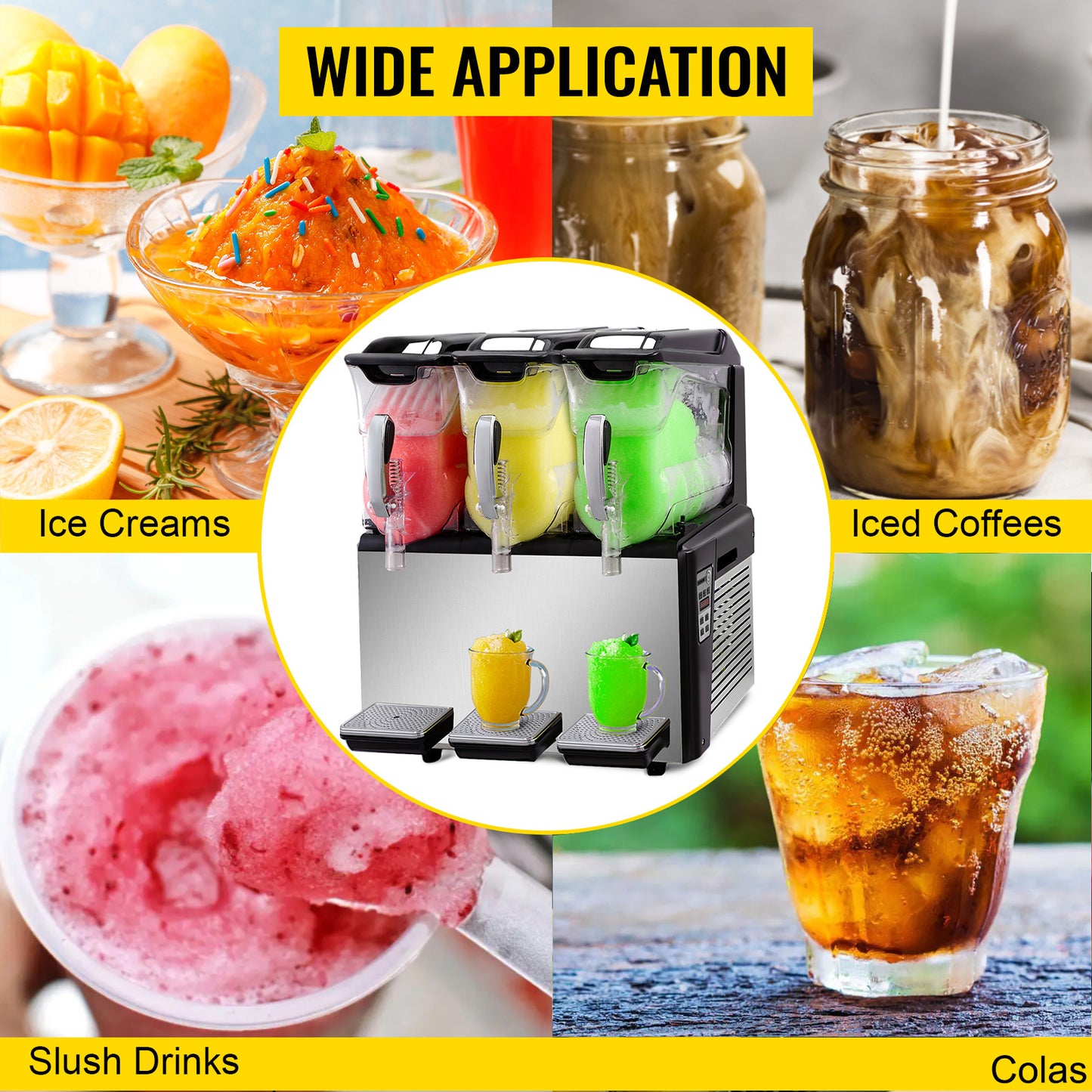 Triple 8-Gallon Frozen Beverage Machine